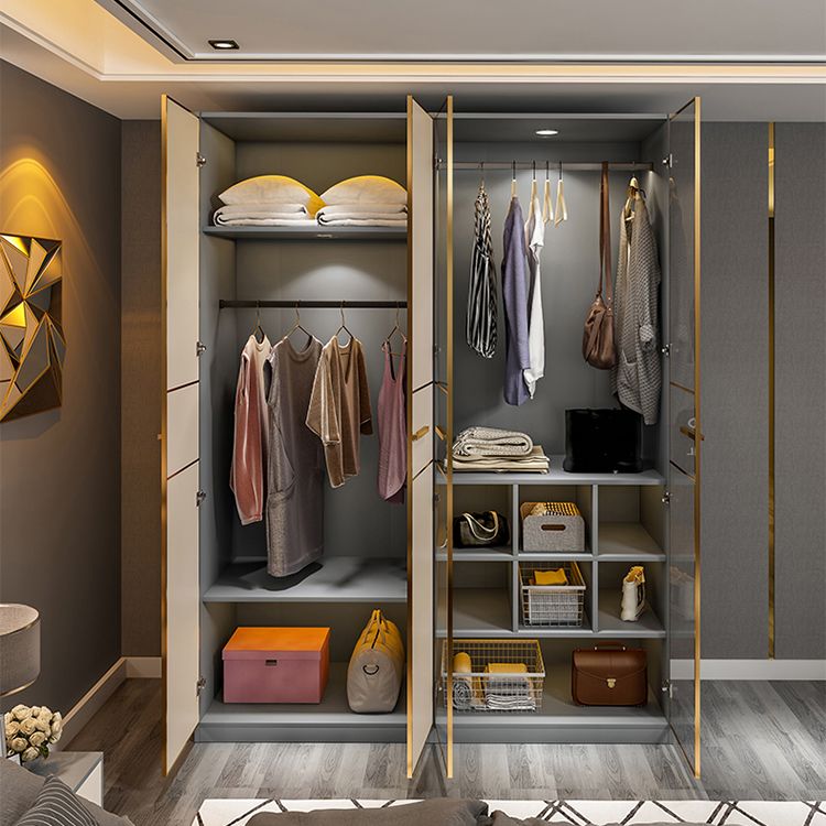 Modern Style Wood Wardrobe Wood Wardrobe with Shelves Armoire Wardrobe Closet