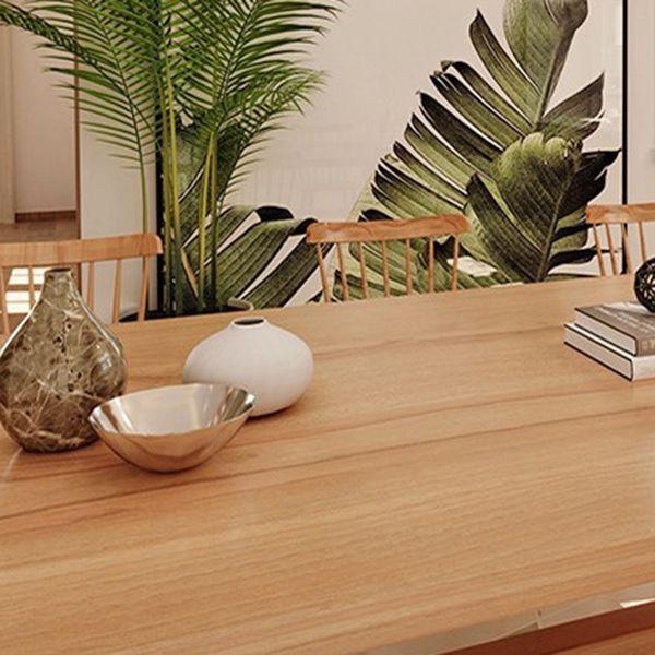 Rectangle Wood Dining Table for Restaurant Modern Pine Table with Trestle Base