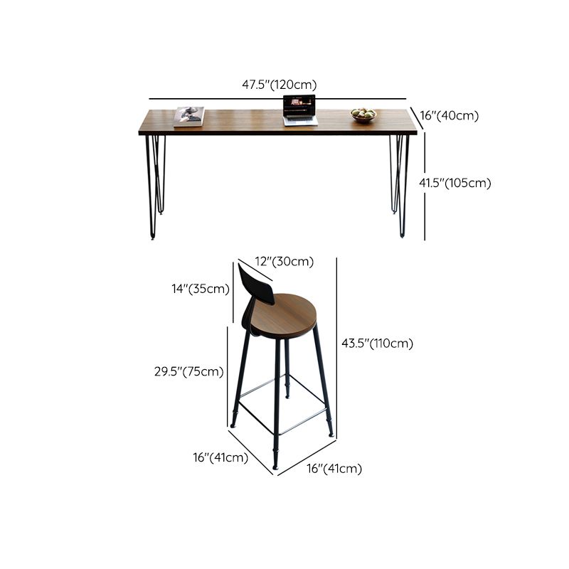 1/4/5 Pieces Pub Table Set Modern Solid Wood Counter Height Set