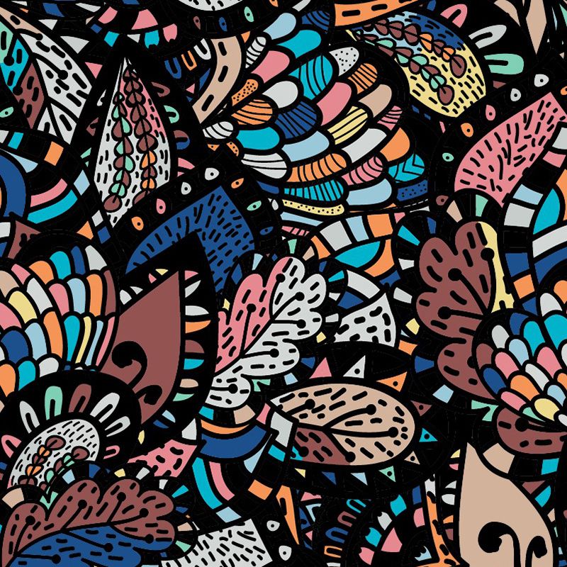 Bohemia Abstract Butterfly Murals Multicolored Moisture Resistant Wall Decor for Bedroom