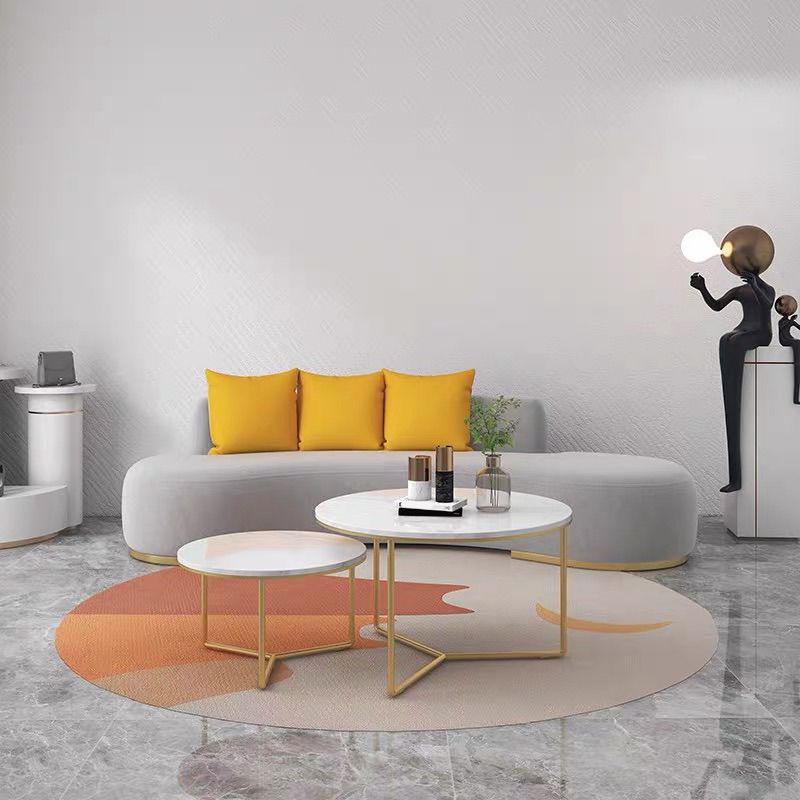 Modern Style Sofa Wind No Armrest No Cushioning Back Sponge Padded Grey/white Sofa Bed