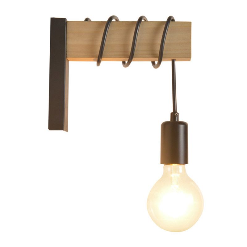 Lampada del braccio di oscillazione lampada in stile minimalista creativo 1 legno 1 flione di luce