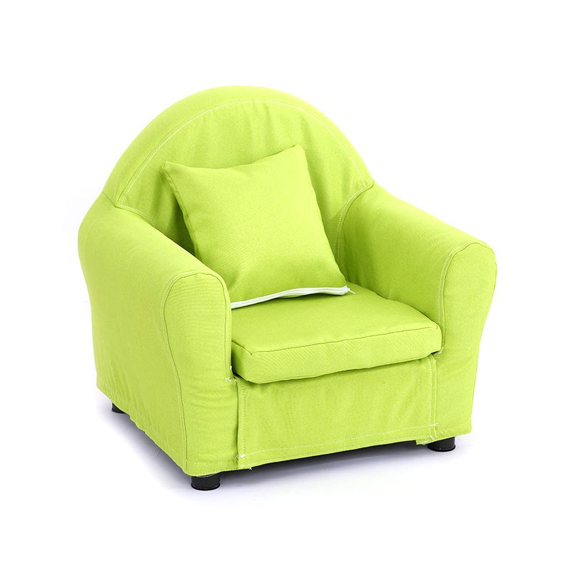 19.68"Wide Armchair Camel Back Cotton Blend Chair with Round Arms and Basic Four Legs