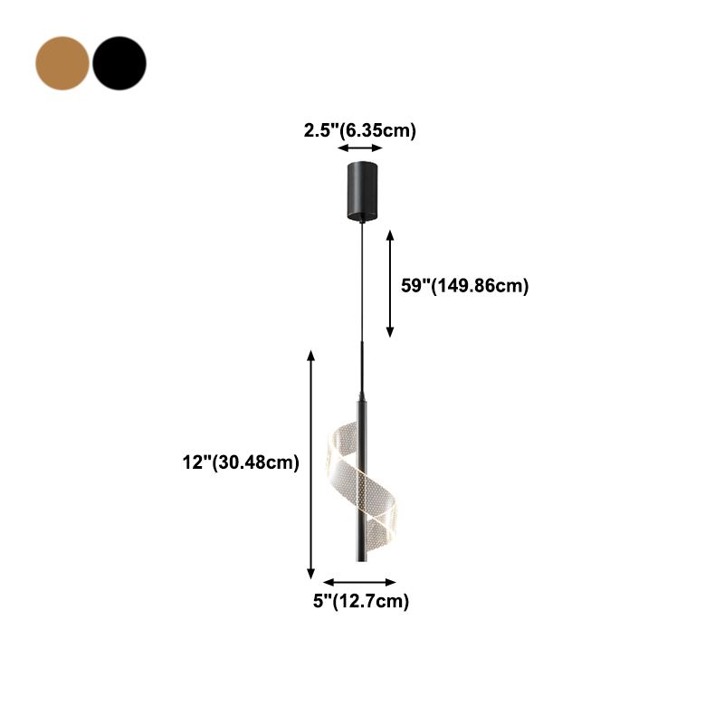 Minimalism Iron Pendant Light Strip Shape Ceiling Lamp with Acrylic Shade for Living Room