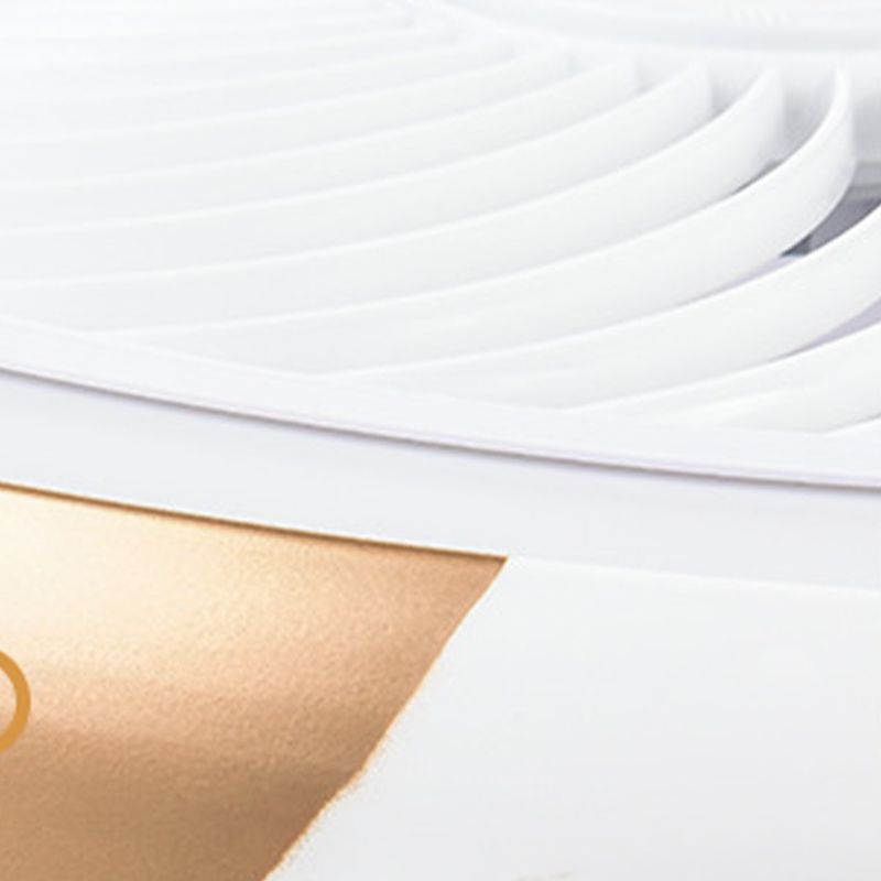 Moderne runde LED -Deckenventilator Leichte einfache Flush Mount Light für Wohnzimmer