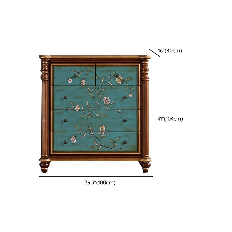 Traditional Storage Chest Dresser Solid Wood Dresser , 15.6 Inch W