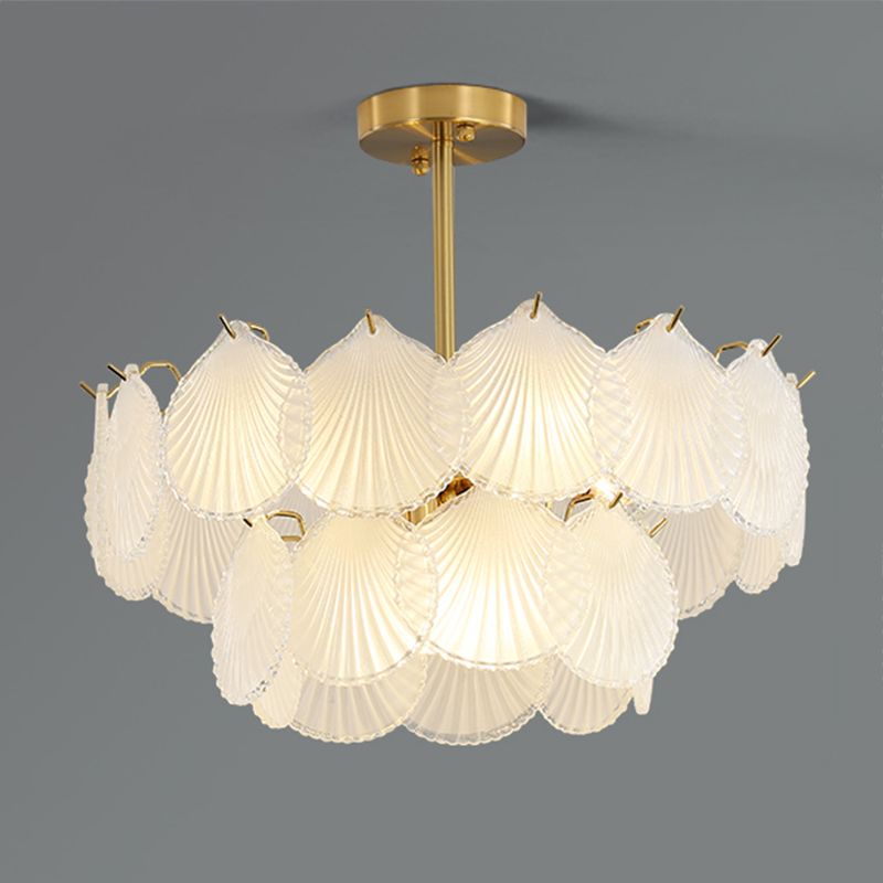 Luces colgantes de forma única luces de lámpara de vidrio de estilo moderno en oro