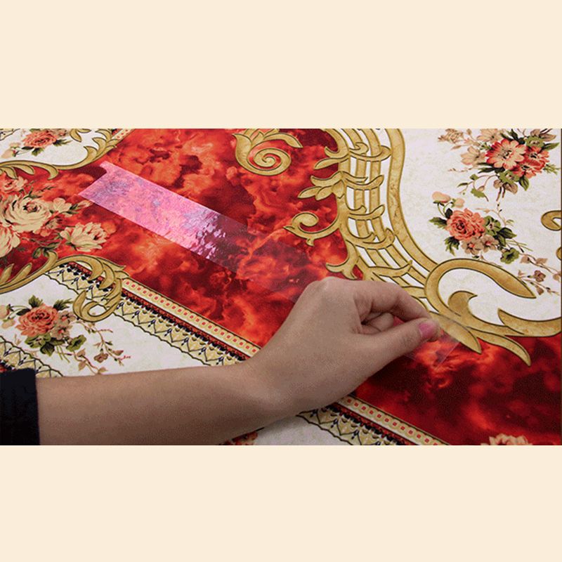 Gelb-Ton-Blumenteppich Polyester Klassischer Anti-Rutsch-Backing Innenteppich für Wohnzimmer