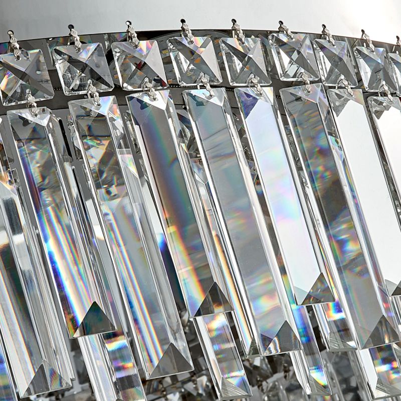 Moderne Luxus-Deckenleuchte in runder Form, Kristall, 1 Licht, Unterputzmontage für Wohnzimmer