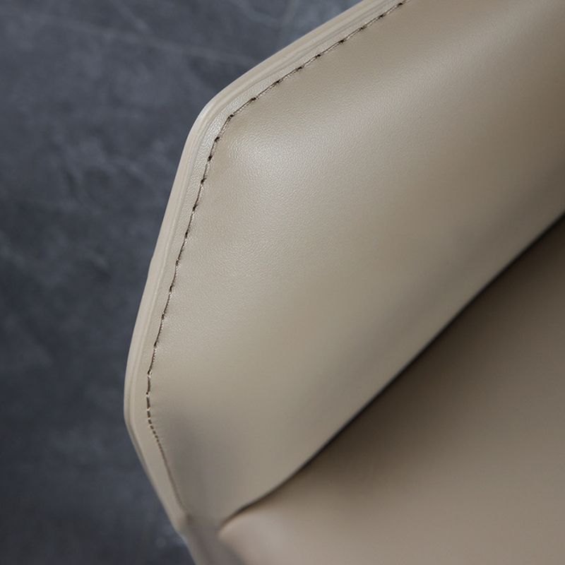 Modern Upholstered Dining Arm Chair Faux Leather Dining Accent Chair