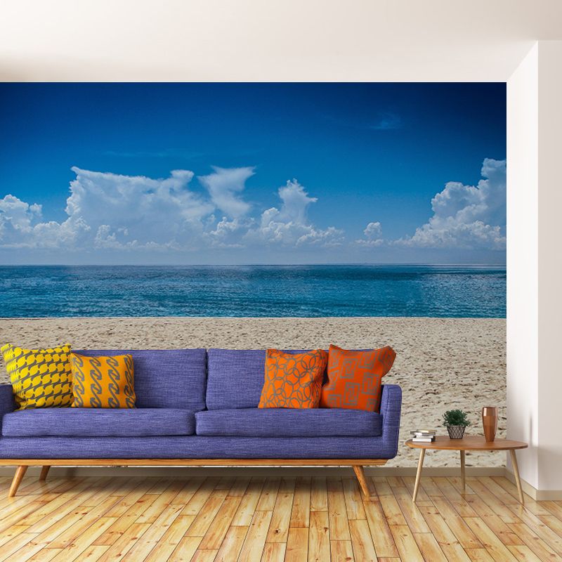 Oversized Sea Mural Wallpaper Modern Style Photography Wall Decor for Home