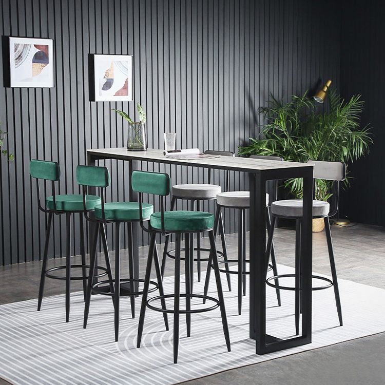 Indoor Round Counter Stool Industrial Upholstered Counter Height Stool