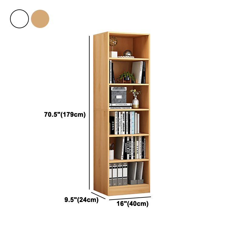 Closed Back Bookcase Contemporary Style Bookshelf for Home Office Study Room
