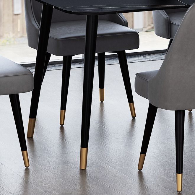 Stone Top Dining Table Contemporary Dining Table with 4 Legs