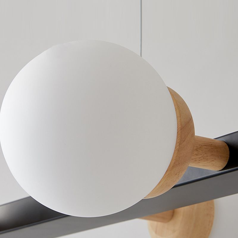 Black Kitchen Island Lighting Industrial Globe Shaded Ceiling Light for Home