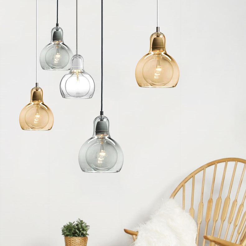 1 luminaires suspendus en forme de gourde légère