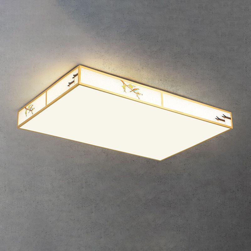 Modern Ceiling Lamp Geometric LED Flush Mount Light Fixture with Acrylic Shade