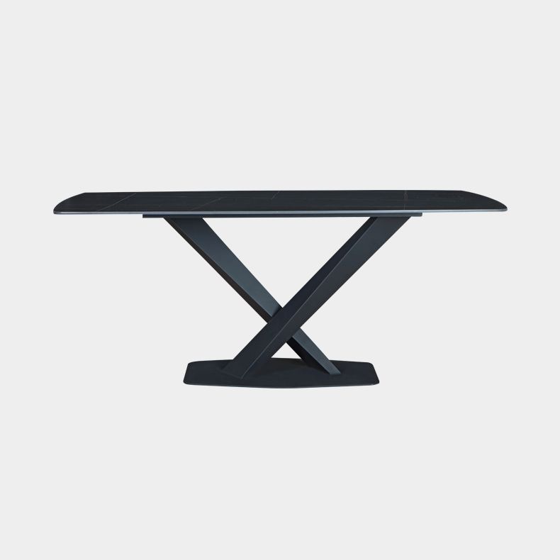 Minimalist Sintered Stone Dining Room Set Fixed Dining Set with Rectangle Table for Home Use