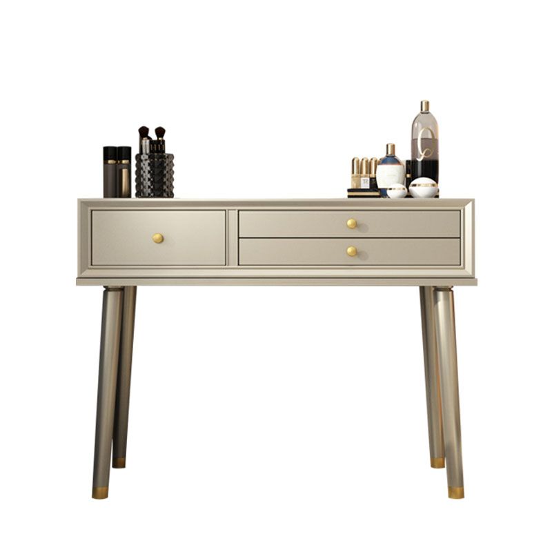 3 Drawer Dressing Table Solid Wood with Makeup Table and Stool