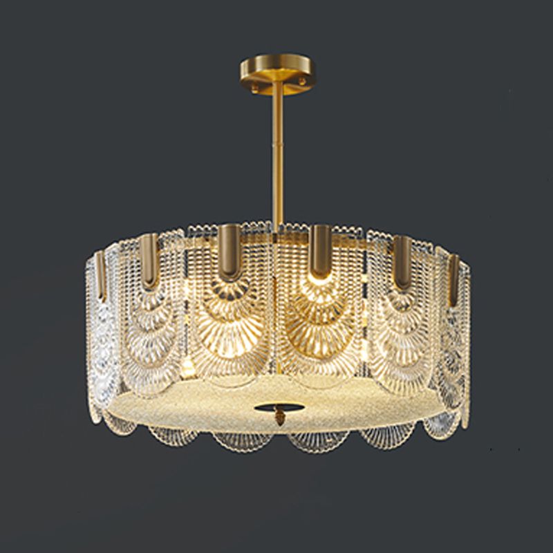 Copper Tiered Glass Ceiling Pendant Contemporary Ceiling Lighting Fixtures