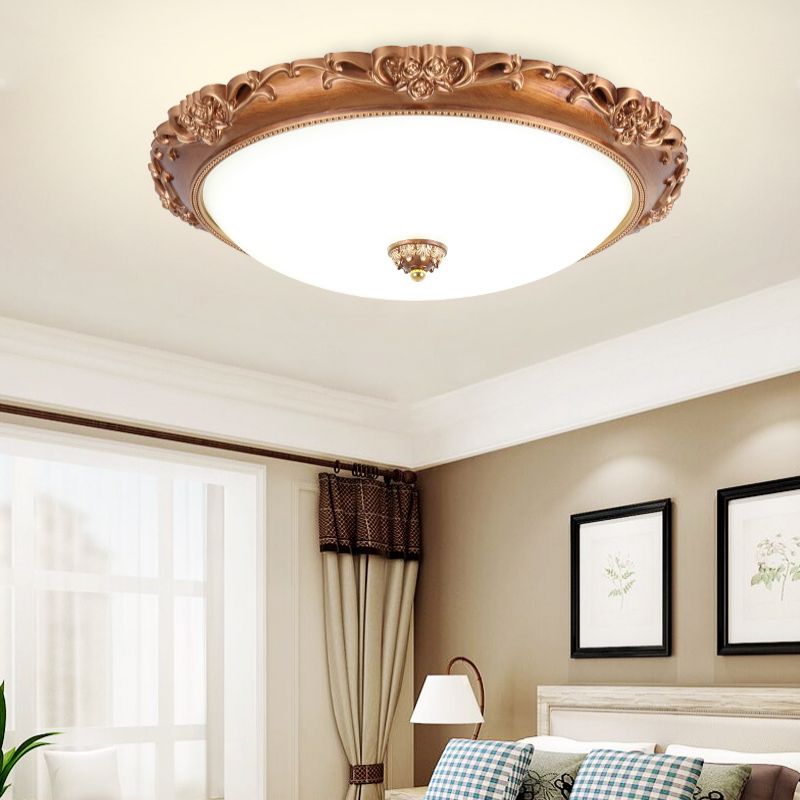 Bowl Flush Mount Lighting Fixtures Traditional Glass Flushmount