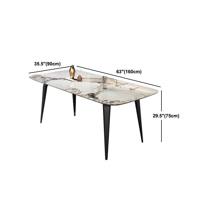 Modern Style Set 1/4/5/7 Pcs with Rectangle Dining Table and Wingback Chairs