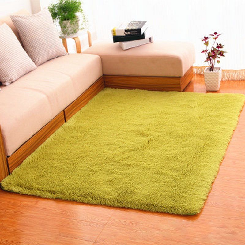 Multicolor Living Room Rug Casual Plain Rug Faux Wool Stain Resistant Non-Slip Backing Pet Friendly Rug