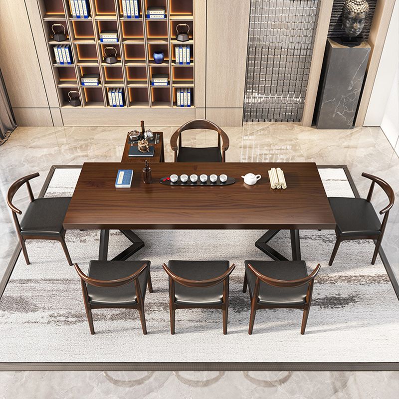 Industrial Style Rectangle Table Set 1/2/6/7 Pieces Dining Set for Kitchen