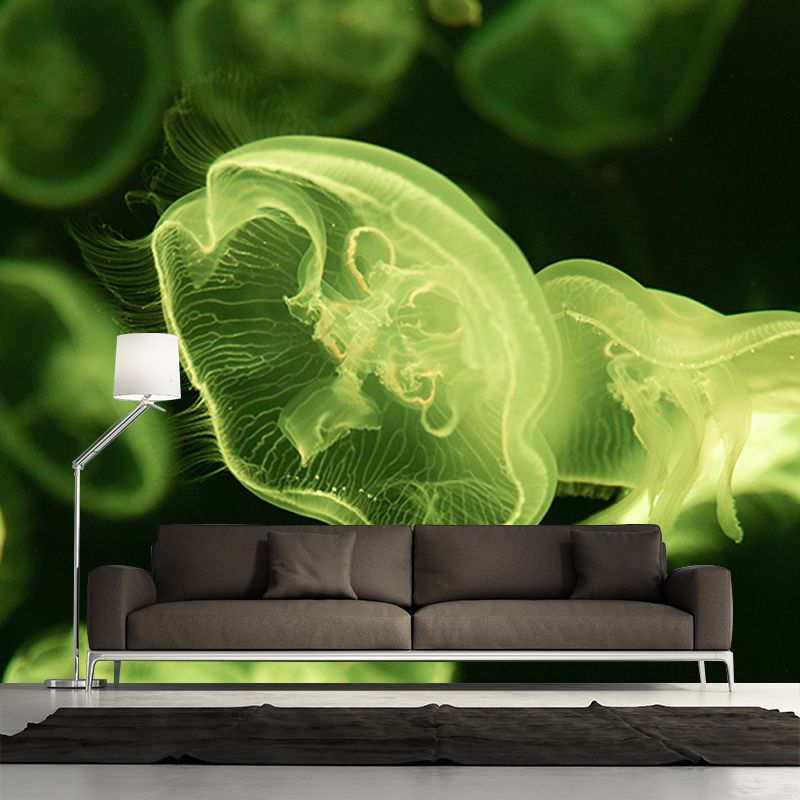 Photography Stain Resistant Mural Wallpaper Marine Organism Sleeping Room Wall Mural