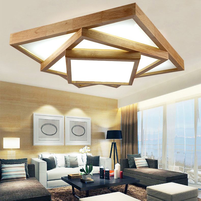 Moderne Multi -Lay -Quadrat -LED -Spülen -Deckenleuchte mit weißem Schatten