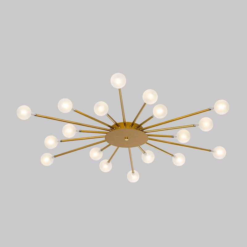 Radial Bedroom Flush Mount Fixture Metal LED Minimalistic Close to Ceiling Light