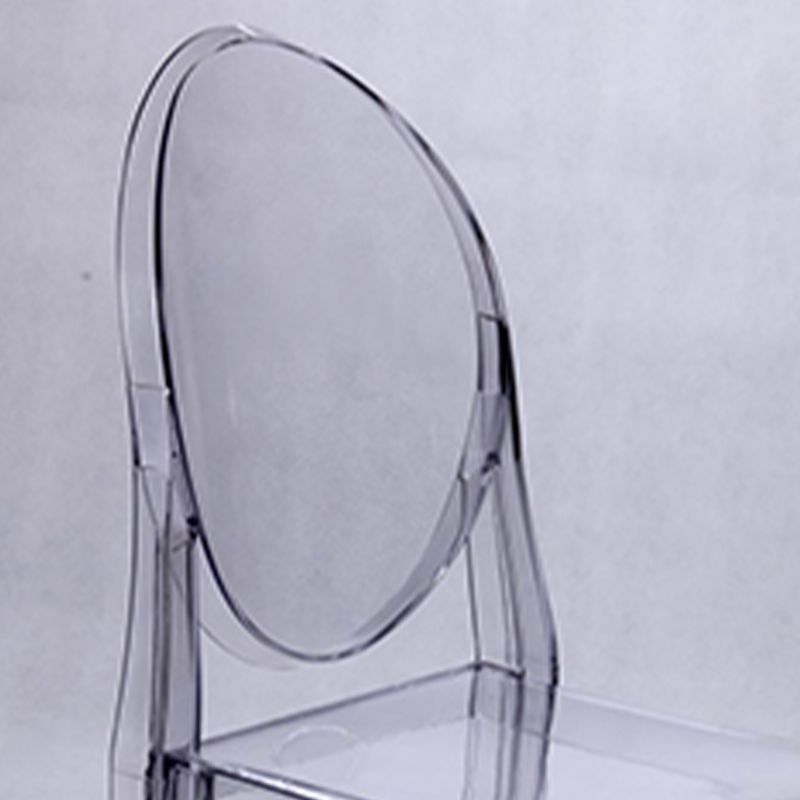 Nordic Open Back Side Chair Plastic Indoor Armless Chair for Dining Room Bedroom