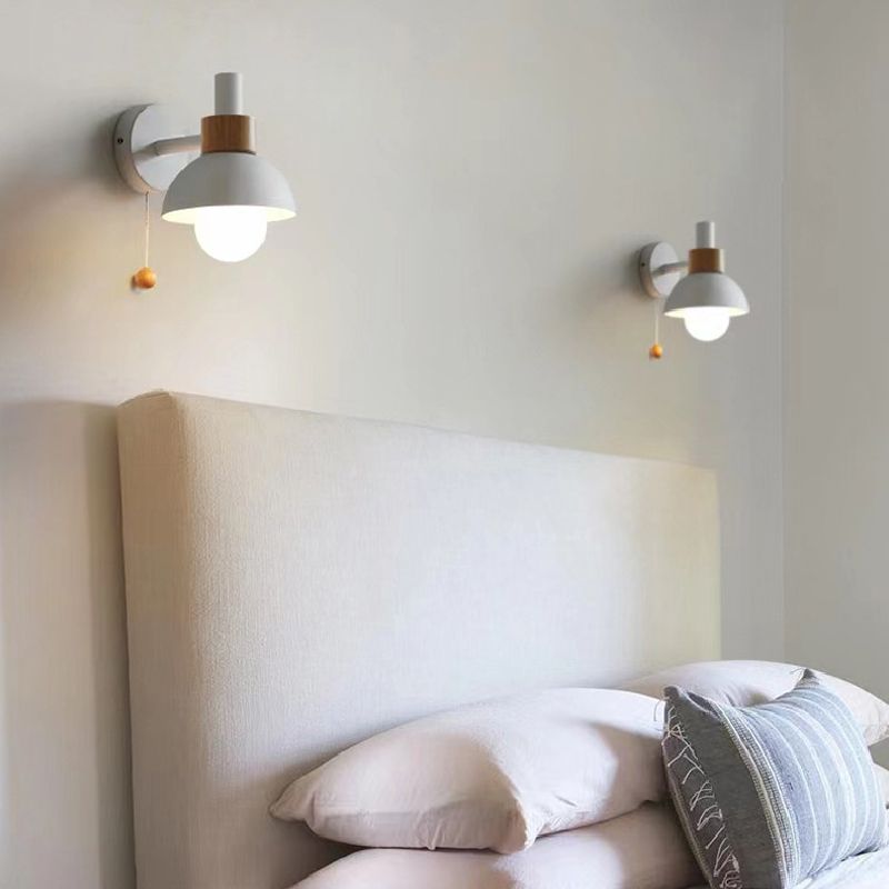 Metal Dome Shape Wall Sconce Modern Style 1 Light Wall Light Fixture