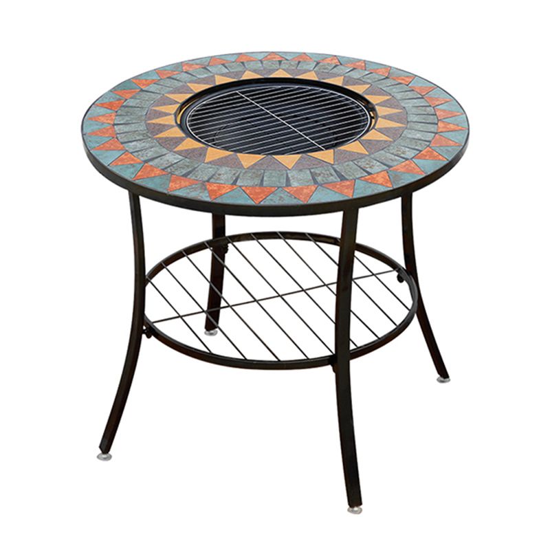 Boho Style Dining Set Round Ceramic Tile 1/3/5 Pieces Dining Set