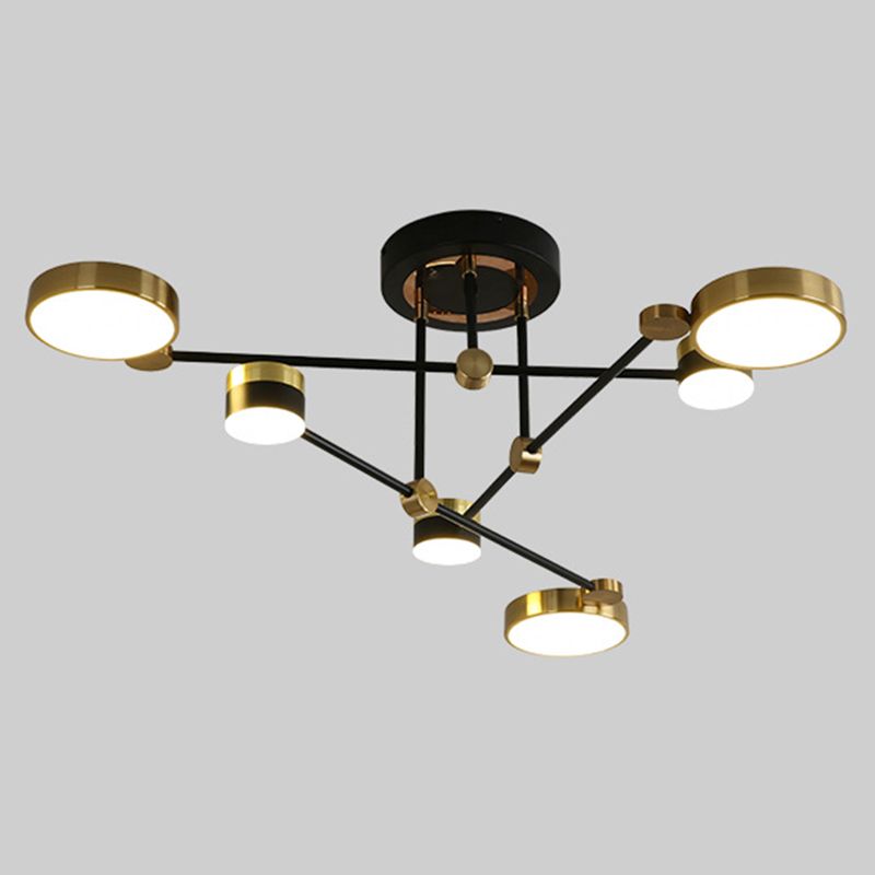 Modern Circular Shape LED Ceiling Lamp Iron Flush Mount for Living Room