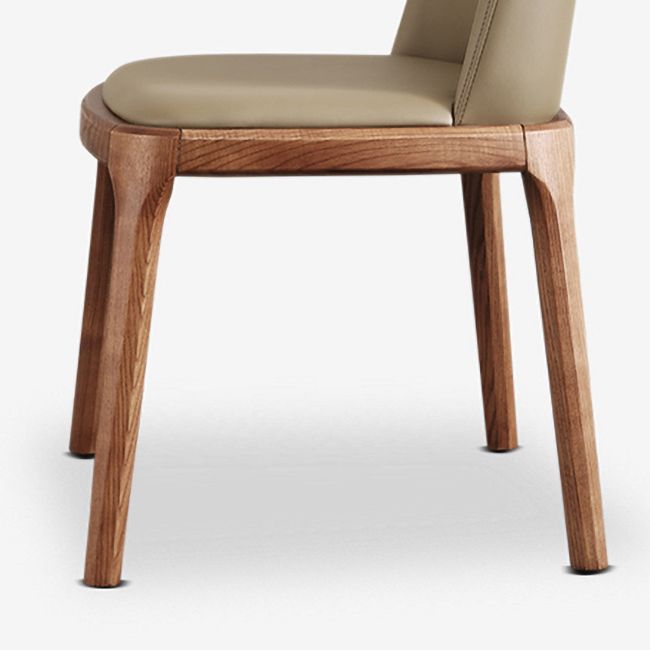 Chaise d'appoint en cuir industriel, finition mate, chaise de salle à manger Parsons