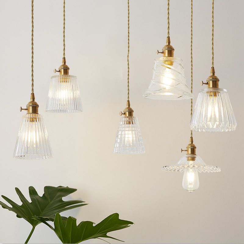 Modern Style Hanging Light Creative Glass Shade Pendant Lighting Fixture for Dining Room