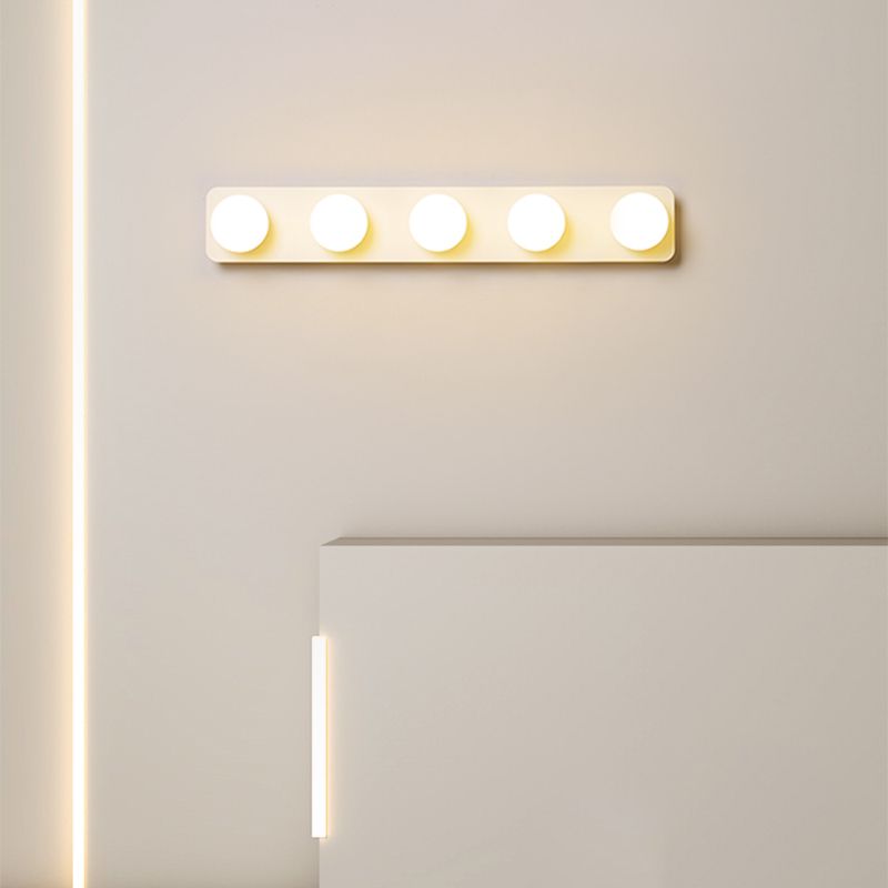 Modern Rectangle Shape Vanity Light with Acrylic Shade for Powder Room Washroom