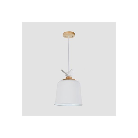 Luz colgante de sombra del imperio contemporáneo con aluminio de pájaros 1 lámpara colgante de bombilla para porche