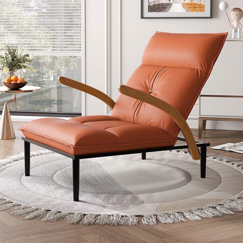 Faux Leather Chair 26.7" L x 37.4" W x 37.4" H Arms Included Chair for Bedroom