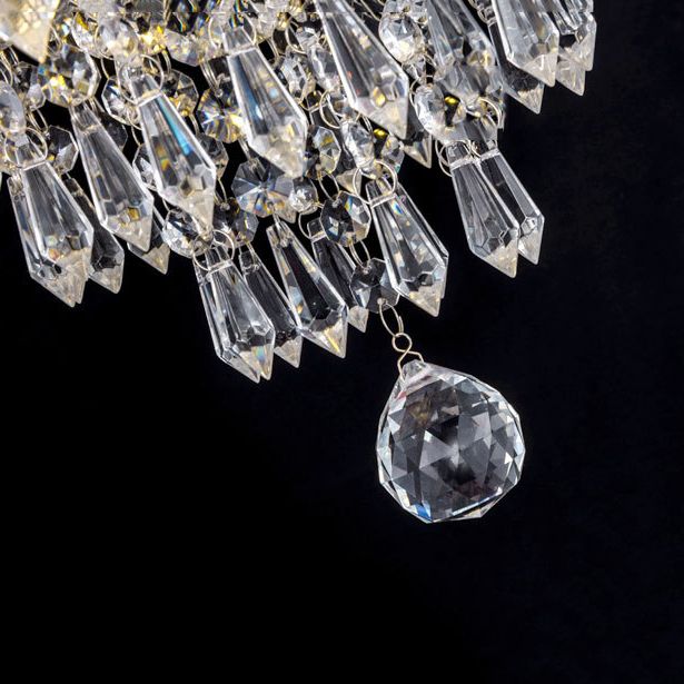 1 Light Geometric Flush Ceiling Light Modern Style Crystal Flush Mount Lights
