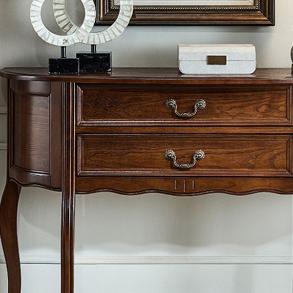14"W Mid-Century Modern Console Table Half Moon Console Sofa Table