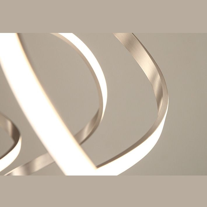 Lámpara de araña retorcida LED moderno de techo acrílico Luz para la sala de estar para la sala de estar dormitorio