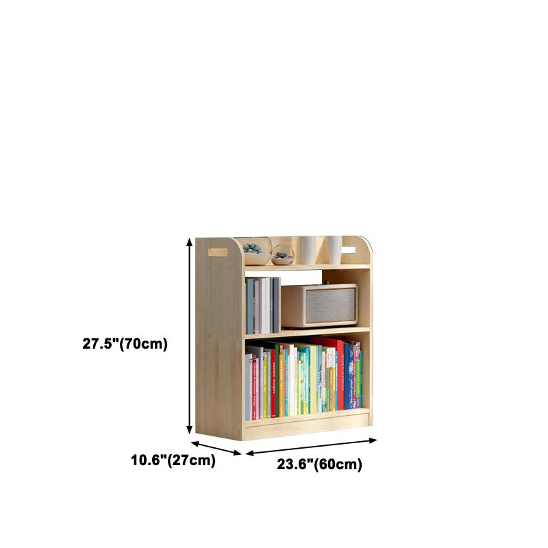 10.6" D Solid Wood Bookshelf Modern Open Storage Bookcase with Multi Shelves