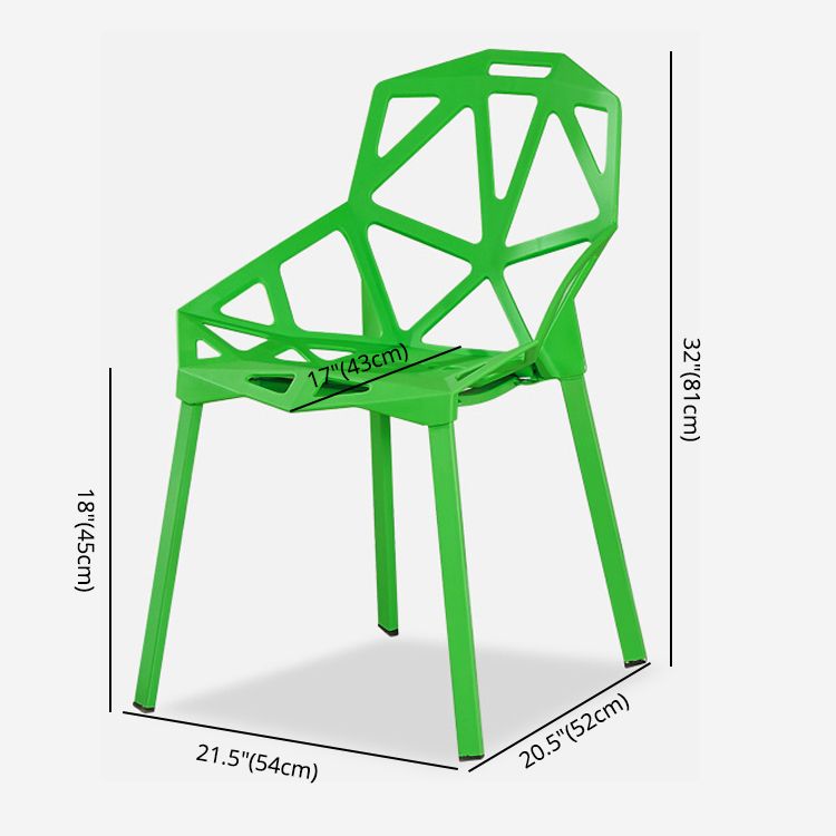 Chaise d'appoint scandinave pour maison, nid d'oiseau, dossier croisé, chaise de salle à manger en plastique