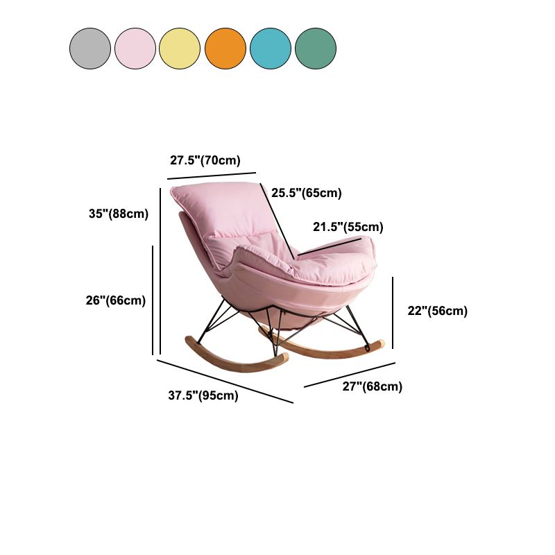 Contemporary Simple Style Rocking Chair Single Indoor Lazy Sofa Rocking Chair