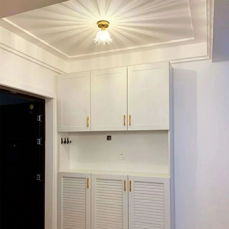 Plafonnier en cuivre de style colonial Crown