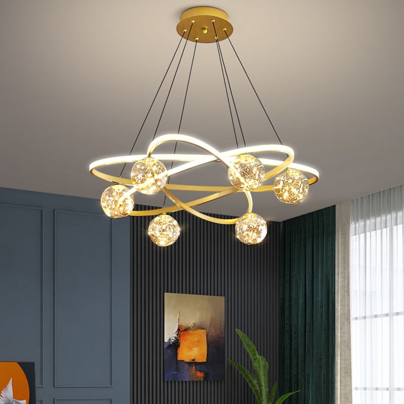 Light Luxury Nordic Style LED Hanging Pendant Light for Living Room Bedroom Dining Room