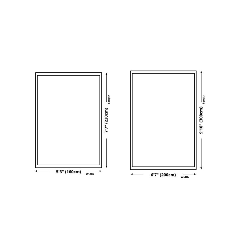 Simple Striped Rug Polyester Green Rug Tear Resistant Rug for Living Room