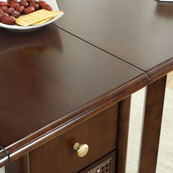 Mid-Century Folding Table Solid Wood Dining Site Table,51.2"L x 35.4"W x 29.5"H